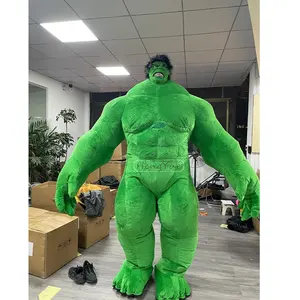 Açık şişme Hulk yeşil dev karikatür Anime Cosplay yeşil adam karakter maskot kostüm parti reklam töreni sahne