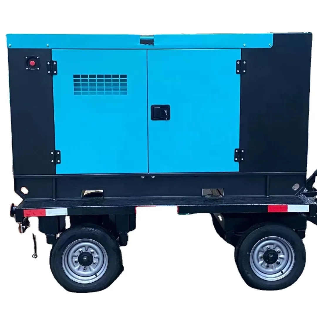 30kw 50kw Mobile Super Silent Water Cooling Diesel Generator Trailer Type Diesel Genset for Commercial Use