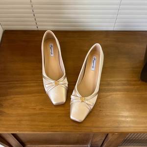 Nouvelles chaussures plates Mary Jane pour femmes, à enfiler, à talon épais, respirantes, confortables, à bout carré, grandes tailles, chaussures de soirée - Product Image 1