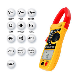 มิเตอร์วัดกระแสไฟฟ้าแบบดิจิตอล V&A VA312 6000 Counts AC/DC พร้อมฟังก์ชันวัดค่าความจุและความต้านทาน ปากหนีบขนาด 40 มม. สำหรับใช้ในบ้านและอุตสาหกรรม - Product Image 2