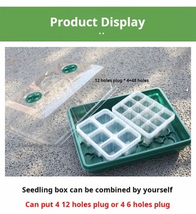 <span class=keywords><strong>X77</strong></span> các nhà sản xuất nhựa làm vườn cây giống hộp nảy mầm khay nhà máy cách nhiệt độ ẩm trồng hộp cây giống - Product Image 6