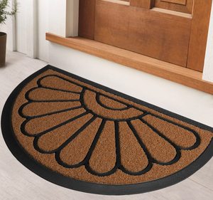Tapis d'entrée extérieur robuste Demi-cercle Tapis de couloir pour porte d'entrée Tapis de porte extérieur de qualité supérieure - Product Image 1