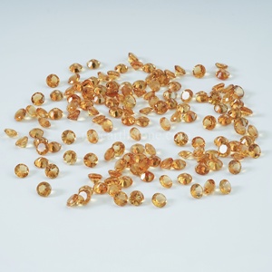 Citrine naturelle (bonne couleur) 5 mm, pierres semi-précieuses rondes facettées en vrac pour la fabrication de bijoux - Product Image 4