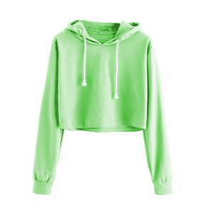 Top Corto con Capucha de Malla para Mujer, Ajuste Delgado, Estilo Urbano, Top Corto de Moda para Mujer, Sudadera Corta con Capucha, Sudaderas Cortas con Capucha de Moda, Transpirable - Product Image 4
