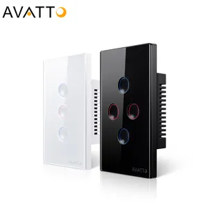 Avatto RD New Smart WLAN-Wandlicht-Schalter LED-Lichtschalter Berührungs-Glas elektrisch kabellos 1/2/3/4 Weger intelligenter Lichtschalter