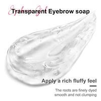 Gel à sourcils de grande capacité 25g, marque privée, bouchon blanc transparent, tenue forte, gel à sourcils professionnel avec pinceau