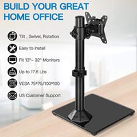 Support universel pour écran unique - Support de bureau autoportant pour écran de 13 à 32 pouces avec pivotement, hauteur réglable