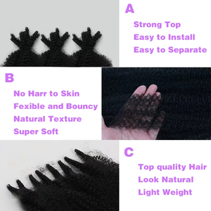 BELEZA Tresses Crochets Artificielles Papillon Style Bohème Torsadé – Mèches Crochets Douces Verrou Papillon - Product Image 5