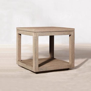 Modern Weather-resistant Teak Outdoor Side <b>Table</b> Set for Hotel Garden Poolside Villa hotel Patio Use - Product Image 1