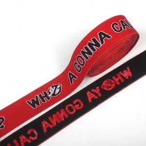 Cinturón Elástico de Fabricante, Accesorios para Prendas de Vestir, con Banda Elástica Jacquard de 3.0 cm con Letras - Product Image 1