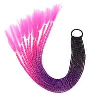 Perruque queue de cheval Yaki Dreadlock tressée en fibre haute température, double trame, 12 pièces, cheveux synthétiques à tresser