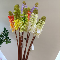 Rangkaian Bunga Hyacinth Buatan Torch Lily untuk Natal, Paskah, Pernikahan, Dekorasi Luar Ruangan, Sutra Buatan Tangan, Realistis, Indah, untuk Lanskap