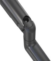 Support d'écran simple en alliage d'aluminium robuste pour moniteurs de 42 pouces, capacité de charge de 20 kg, surface finement givrée à 90 degrés, USB intégré