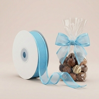 Ruban en satin et organza pour loisirs créatifs, bobines de ruban de fleuriste de qualité supérieure pour boîtes cadeaux et décorations de fêtes