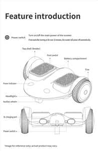 Trottinettes électriques pour enfants, planches auto-équilibrantes intelligentes avec commande vocale Bluetooth AI, <span class=keywords><strong>hoverboard</strong></span> électrique à <span class=keywords><strong>trois</strong></span> <span class=keywords><strong>roues</strong></span> M8 - Product Image 6