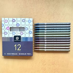 Juego de Lápices de Acuarela Multifuncionales sin Madera, 12/24 Colores, Preafilados, para Dibujo Artístico Creativo, Juego de Regalo para Artistas y Niños - Product Image 6
