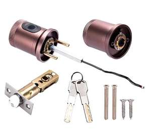 Vente en gros de serrure intelligente biométrique à empreinte digitale de haute sécurité bouton à <span class=keywords><strong>loquet</strong></span> unique compatible WiFi pour nuage de porte en acier, verre et aluminium - Product Image 3