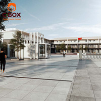 Contenedor Cbox para Escuela, Aula, Edificio Educativo, Campus Modular, Casa Contenedor de Módulos Múltiples Enlazables