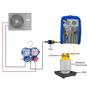 เครื่องกู้คืนสารทำความเย็นอัตโนมัติ/หน่วยสำหรับ R32ทำความเย็นอื่นๆ R410A <span class=keywords><strong>แอร์</strong></span><span class=keywords><strong>รถยนต์</strong></span> R134a - Product Image 1