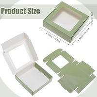 Boîtes en papier kraft avec fenêtre, boîte d'emballage pour bonbons, petites boîtes cadeaux, porte-savon, mini emballage pour friandises, pour boulangerie, chocolat
