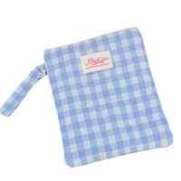 Housse de protection pour tablette en tissu de coton à rayures écossaises, ultra-légère, sac de rangement élégant et portable, pochette de voyage pour liseuse électronique