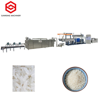 Ligne de production automatique d'extrudeuse de riz instantanée multifonctionnelle Machine électrique à riz artificiel fortifié pour la farine de blé alimentaire