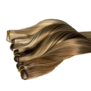 Best Quality Wholesale Traditional Machine Weft Double Drawn Virgin Human Hair Durable Machine Weft Hair Extensions
