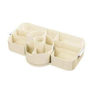 Rotating Cosmetic Storage Box Plastic 4 In 1 Desktop Organizer For Makeup Brushes Lipstick Eyeshadow Holder - Product Image 3