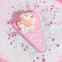Fournitures pour bombes de bain en gros, lot de 4 bombes de bain pour bébé en forme de beignets, pour emballage personnalisé
