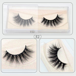 E02 झूठी Eyelashes मिंक थोक साइबेरियाई पट्टी बरौनी निजी लेबल बरौनी पैकेजिंग विक्रेता 3D मिंक <span class=keywords><strong>Lashes</strong></span> - Product Image 2
