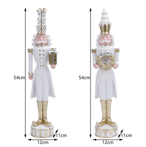 Redeco Nouveau Unique Blanc De Noël Noyer Soldat Ornements Résine De Noël <span class=keywords><strong>Casse</strong></span>-<span class=keywords><strong>Noisette</strong></span> Figurine Pour Cadeaux Décoration De <span class=keywords><strong>La</strong></span> Maison - Product Image 4