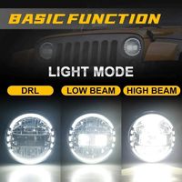 Faro LED LOYO DOT King Kong de 60w, Sistema de Iluminación Automotriz, Faro Redondo de 7 Pulgadas para Camioneta, Jeep Wrangler, Automóvil, Faro Delantero Blanco