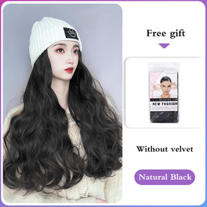 BOBO Hair-Peluca de cabello sintético para mujer, pelo largo ondulado liso, color negro y marrón, resistente al calor, extensión de cabello tejido para Otoño e Invierno - Product Image 5