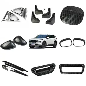 car carbon fiber exterior accessories Fog lamp cover decorative frame stickers for Nissan Rogue X-trail (T33) 2021 Accessories