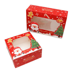 Caja Creativa de Navidad para Cupcakes, Embalaje de Papel Recubierto para Hornear, Pastelería, Galletas, Huevo, Tarta, Comida - Product Image 5