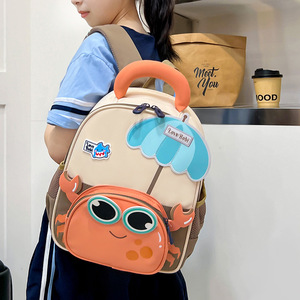Nueva Mochila Infantil de Dibujos Animados con Diseño de <span class=keywords><strong>Cangrejo</strong></span>, Ligera, de Nailon y Poliéster, para Niños y Niñas de 3 a 6 Años - Product Image 1
