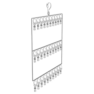 Multifonctionnel coupe-vent en acier inoxydable Multi-Clip 30PCS Pegs Chaussettes Séchage Crochet <span class=keywords><strong>Cintre</strong></span> - Product Image 1