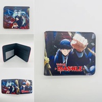 3-Farbige Hochwertige Neue Anime Mashle Magic and Muscles Kurze PU-Geldbörse mit Reißverschluss als Geschenk