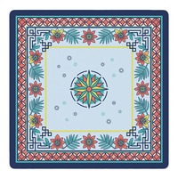 Tapis de jeu de Mahjong américain QIQU Compass Rose and Chill en néoprène pliable, antidérapant et insonorisant pour les tuiles de Mahjong