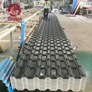 Telha de Plástico Estilo Retro Chinês para Casa, Telha de PVC Asa, Telhas Sintéticas Espanholas Asa - Product Image 2