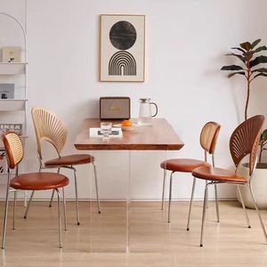 Nordic Style Shell <b>Backrest</b> Chair Solid Wood Modern Dining Chair For Dining Room - Product Image 3