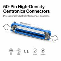 Soporte de Bloqueo Tipo Z Serie 57BR 90 °   Conector D-SUB Hembra de Ángulo Recto HD para PCB con 4 Orejas de Sujeción para Equipos de Automatización Industrial