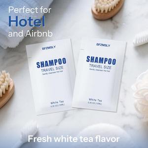 Sobres <span class=keywords><strong>de</strong></span> Champú Ecológicos Biodegradables <span class=keywords><strong>de</strong></span> PET con Logotipo Personalizado, Desechables y Reciclables, para Hoteles, Tamaño Viaje - Product Image 2