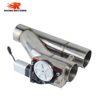 Katup Knalpot Mobil Adjustable Tipe Y 2.5 3 Inch Stainless Steel 1 Drag 2 Doubled Valve dengan Saklar Elektrik 12v