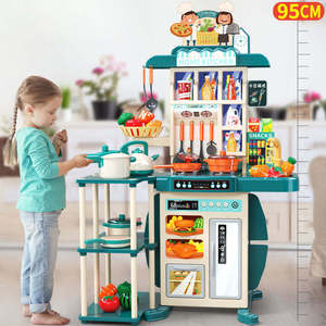 Nouveau design 2025 – Jouets de cuisine lumineux de 95 cm avec 54 pièces, simulation de sortie d'eau, en plastique, pour enfants et bébés, cadeaux pour enfants - Product Image 5