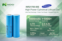 Baterai Silinder Samsung NMC 3.7V 5000mAh Output Tinggi Untuk Penyedot Debu Mobil, Mixer Portabel, Dan Layar LED