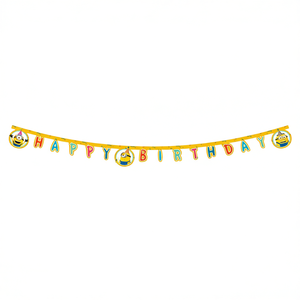 Bannière Joyeux Anniversaire Minions en Papier 2M Décoration de Fête Lot de 2 Sachets - Product Image 2