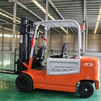 Chariot élévateur électrique AC30 3 tonnes, chariot élévateur à fourche hydraulique avec déplaceur latéral en option