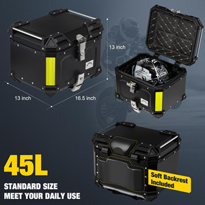กล่องท้ายมอเตอร์ไซค์อเนกประสงค์ขนาดใหญ่ ความจุ 45 ลิตร สำหรับ R1200GS R1250GS F800GS F850GS G310GS กล่องเก็บสัมภาระด้านหลัง - Product Image 6