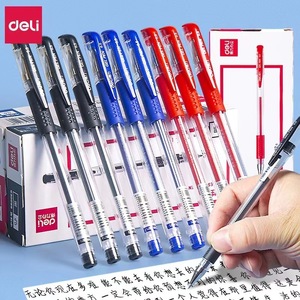 Deli Gel Pen 0.5mm Black Ink Bullet Tip Office Student Writing Pen - Product Image 1